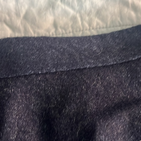 Navy Wool A Line Skirt - Picture 3 of 5